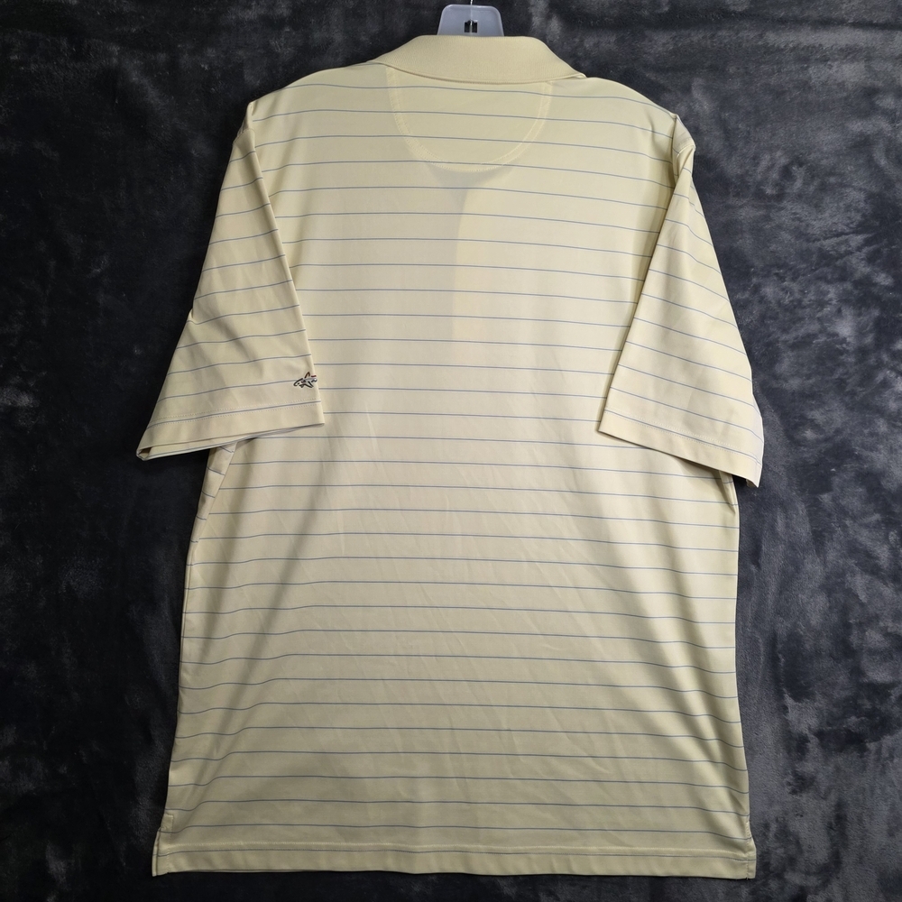 GREG NORMAN, ML75, PLAY DRY MEN'S YELLOW GOLF POLO SHIRT, NWOT - Picture 5 of 8